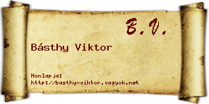 Básthy Viktor névjegykártya