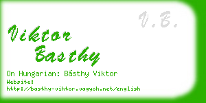 viktor basthy business card