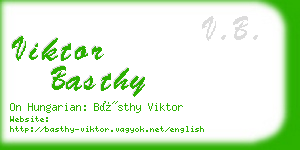 viktor basthy business card